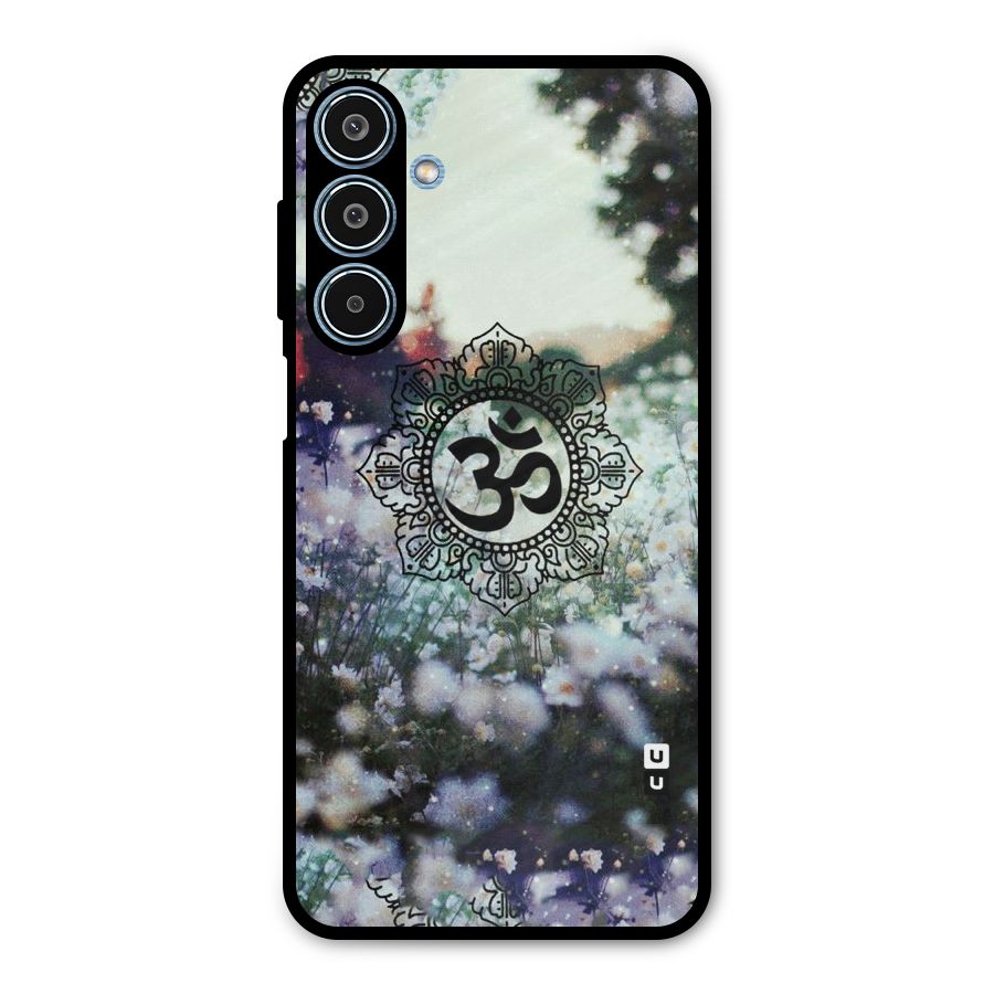 Floral Pray Metal Back Case for Galaxy M35