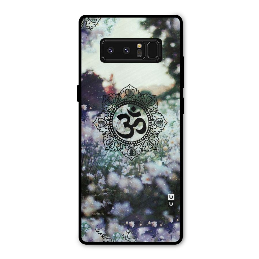 Floral Pray Metal Back Case for Galaxy Note 8