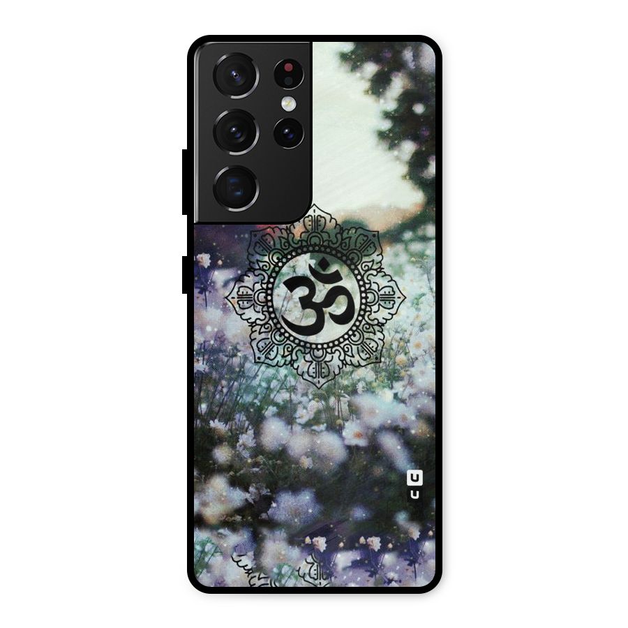Floral Pray Metal Back Case for Galaxy S21 Ultra 5G