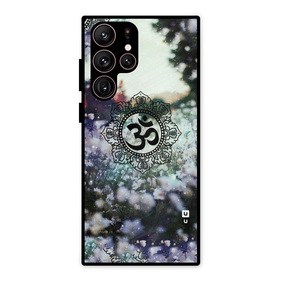 Floral Pray Metal Back Case for Galaxy S22 Ultra 5G