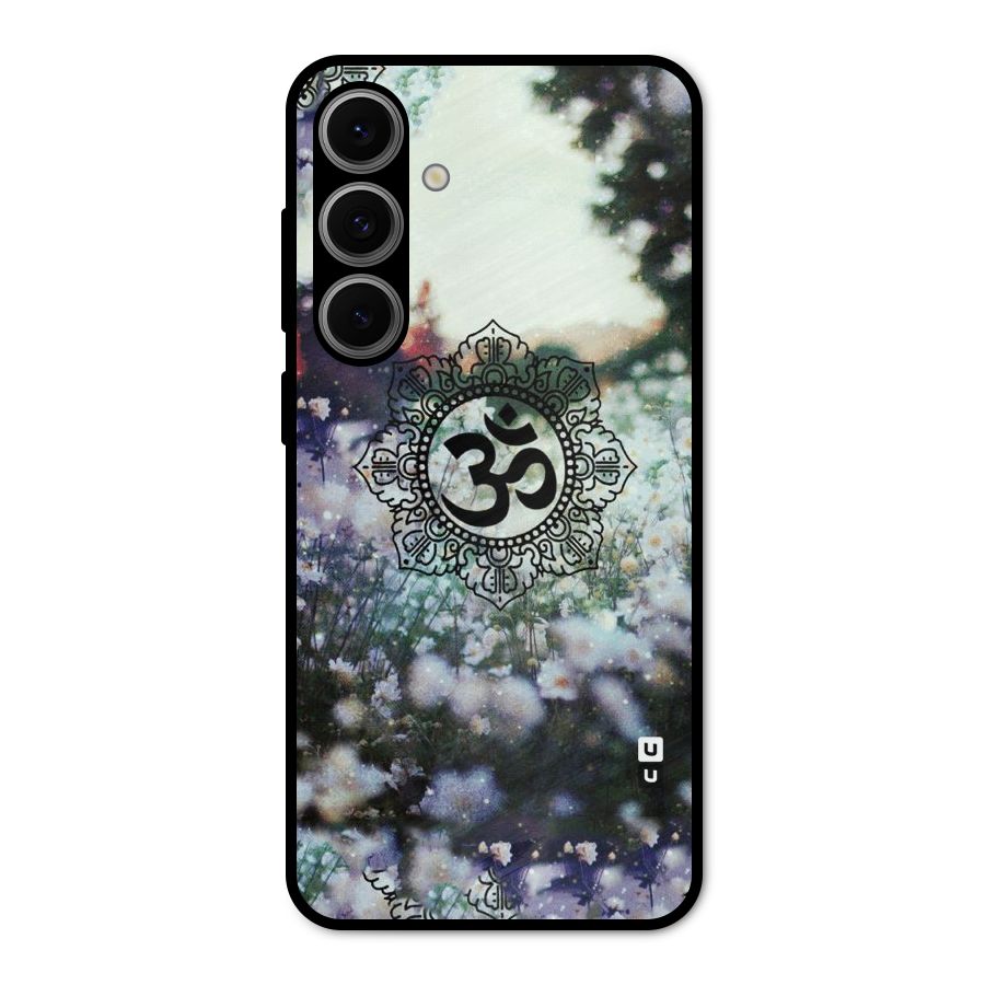 Floral Pray Metal Back Case for Galaxy S24 FE