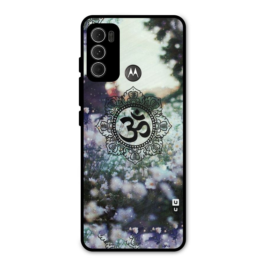 Floral Pray Metal Back Case for Moto G60
