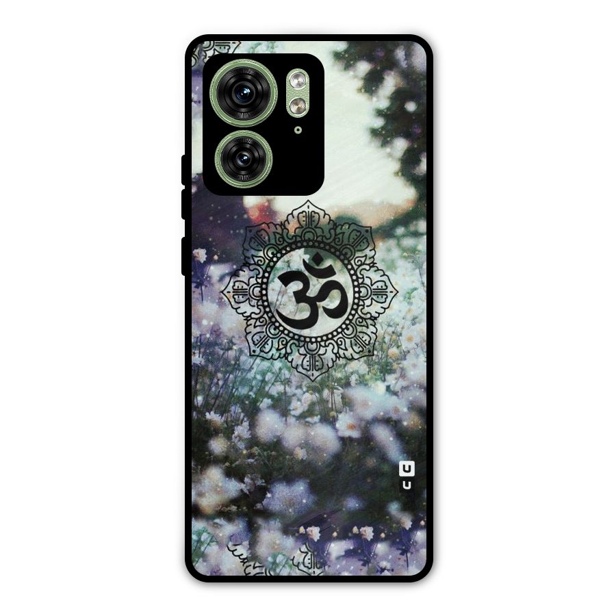 Floral Pray Metal Back Case for Motorola Edge 40 5G