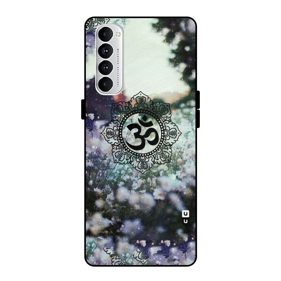 Floral Pray Metal Back Case for Oppo Reno4 Pro