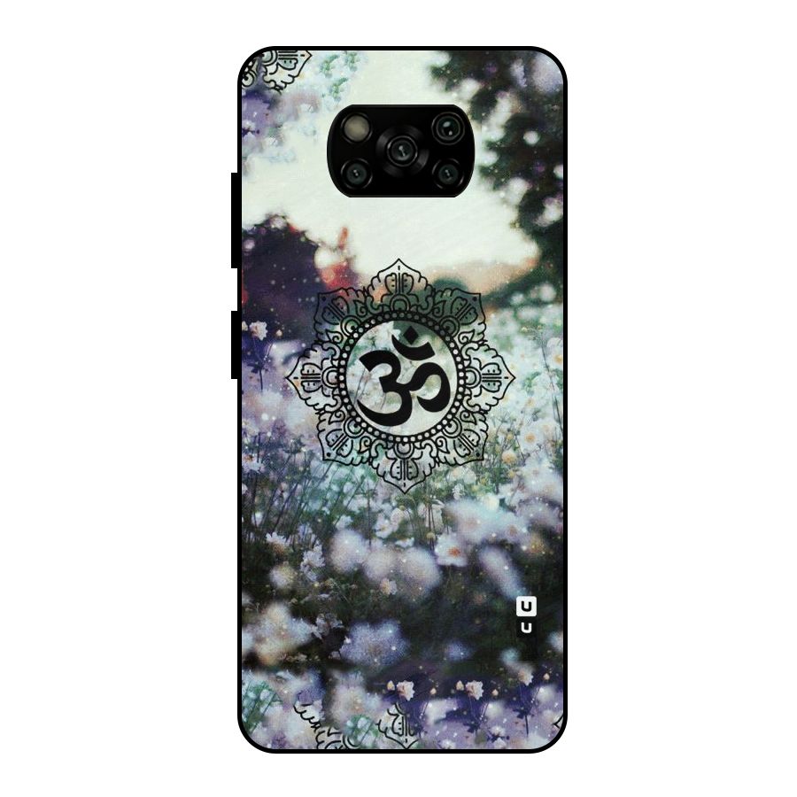 Floral Pray Metal Back Case for Poco X3