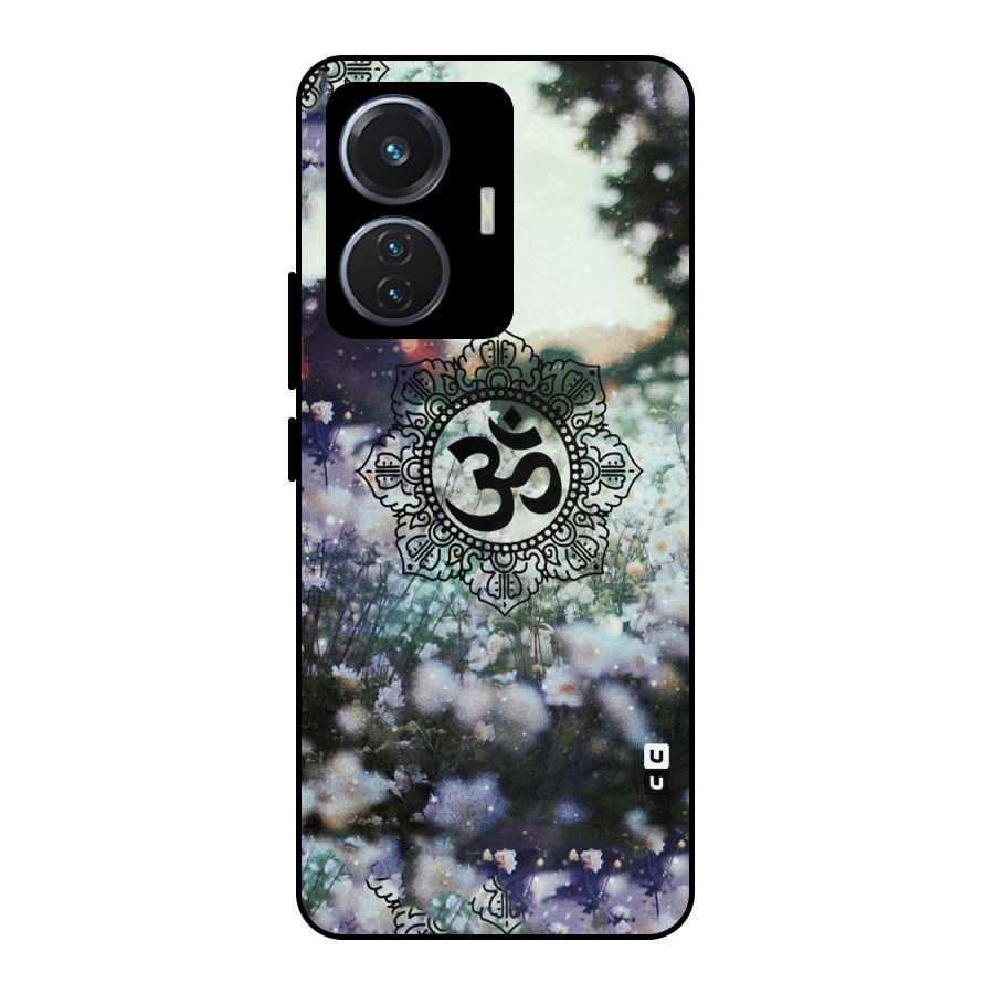 Floral Pray Metal Back Case for Vivo T1 44W