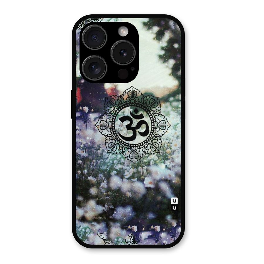 Floral Pray Metal Back Case for iPhone 15 Pro