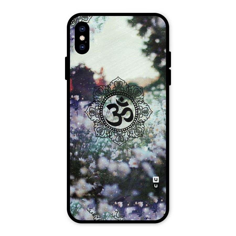 Floral Pray Metal Back Case for iPhone XS Max