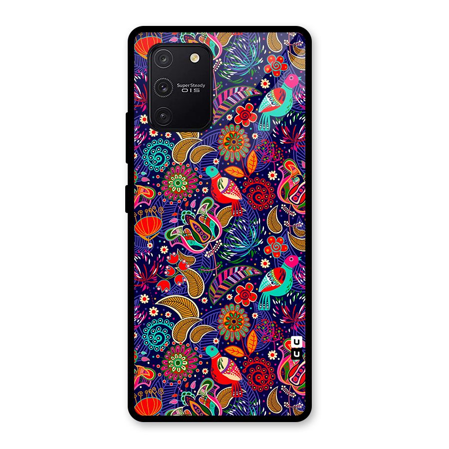 Floral Seamless Pattern Spring Flowers Glass Back Case for Galaxy S10 Lite