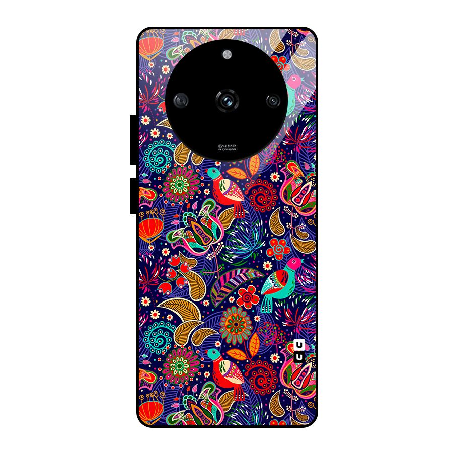 Floral Seamless Pattern Spring Flowers Glass Back Case for Realme Narzo 60 5G