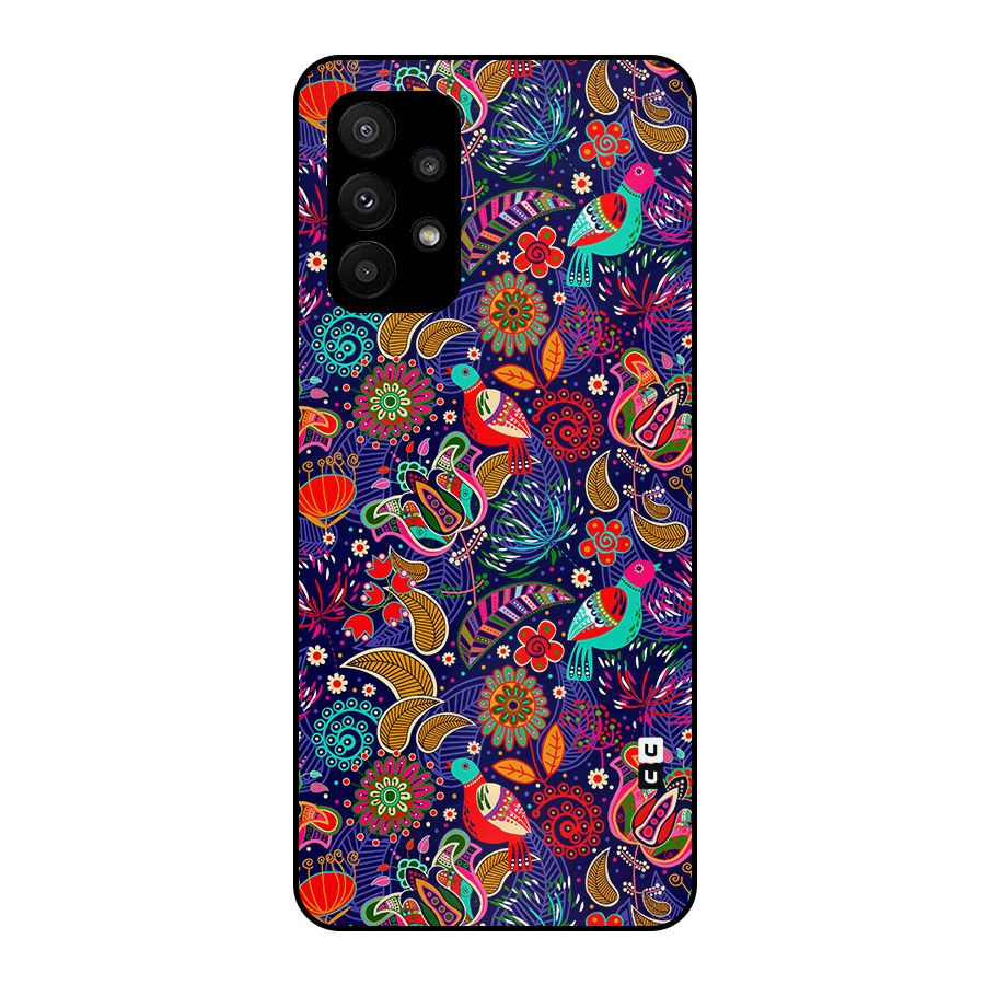Floral Seamless Pattern Spring Flowers Metal Back Case for Galaxy A23