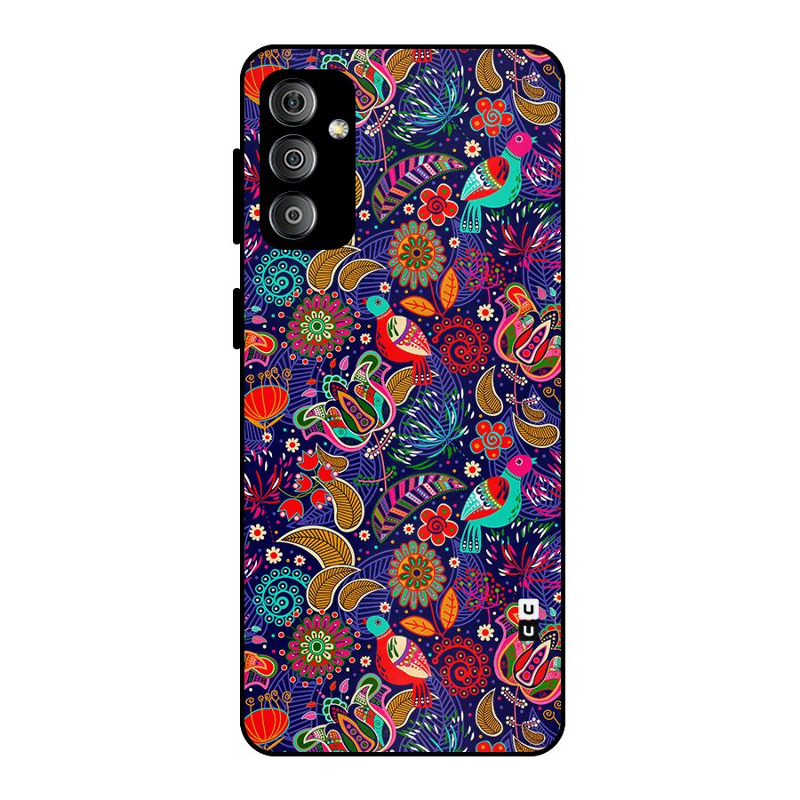 Floral Seamless Pattern Spring Flowers Metal Back Case for Galaxy F23