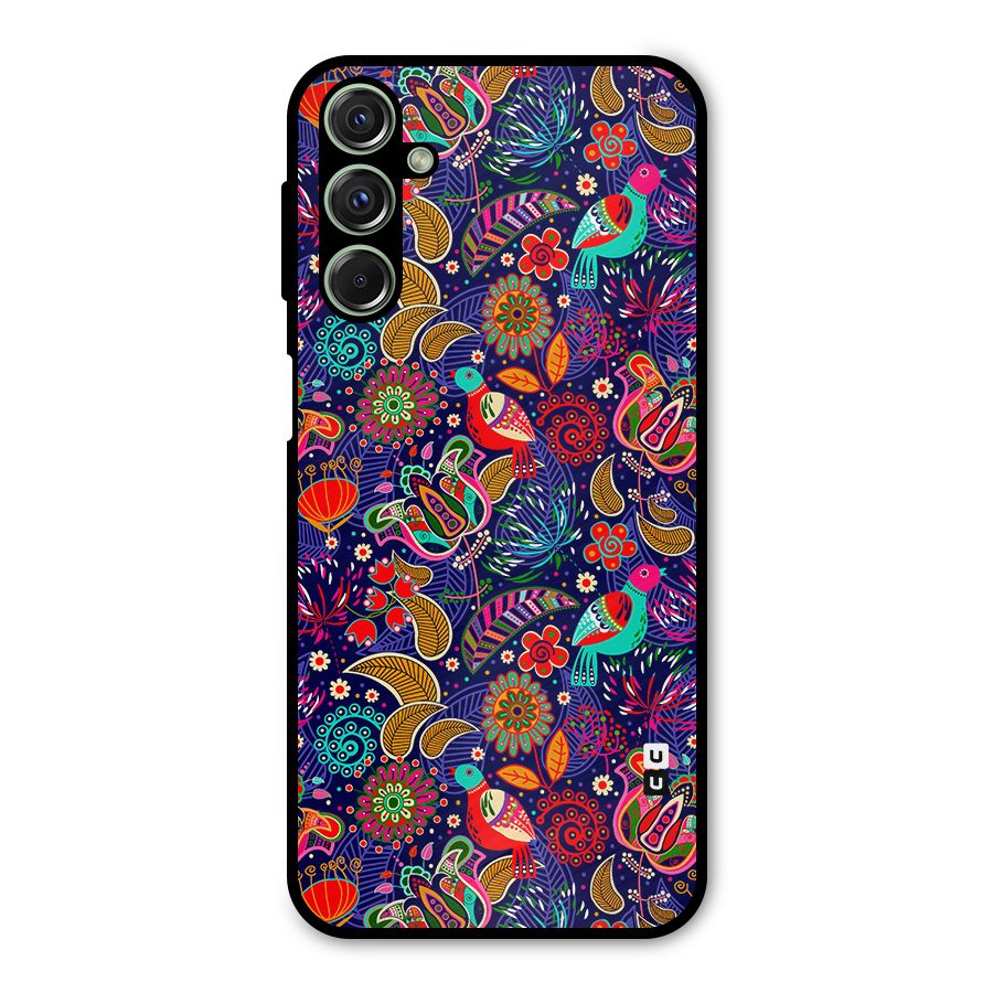 Floral Seamless Pattern Spring Flowers Metal Back Case for Galaxy F34