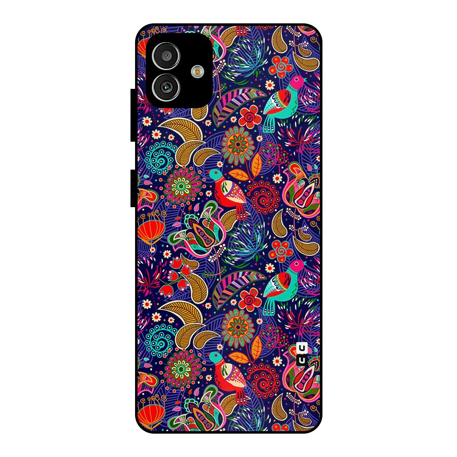 Floral Seamless Pattern Spring Flowers Metal Back Case for Galaxy M13 5G