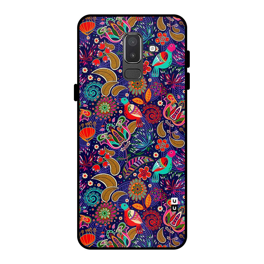 Floral Seamless Pattern Spring Flowers Metal Back Case for Galaxy On8 (2018)