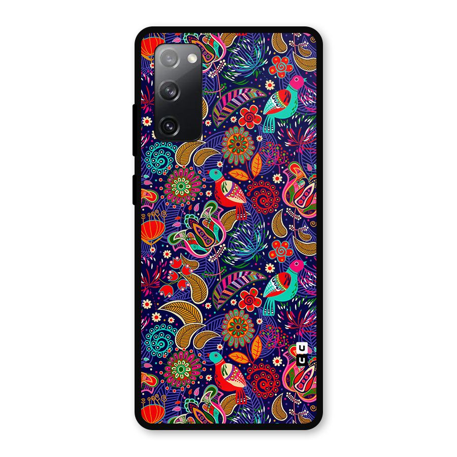 Floral Seamless Pattern Spring Flowers Metal Back Case for Galaxy S20 FE 5G