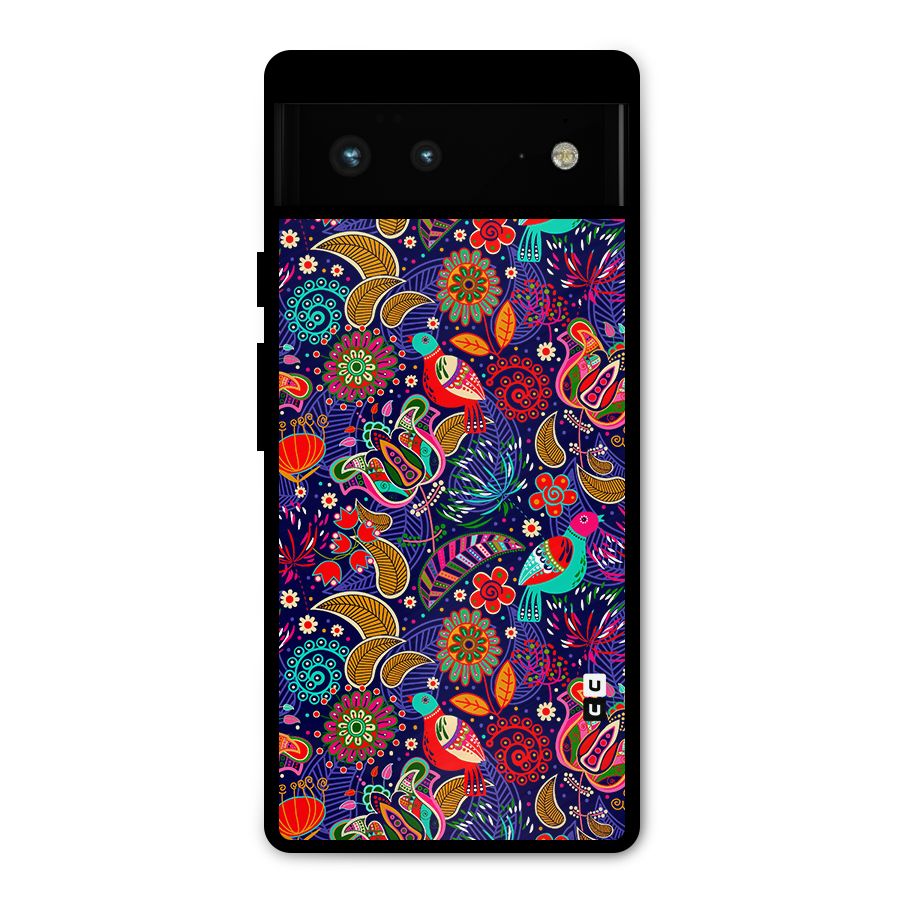 Floral Seamless Pattern Spring Flowers Metal Back Case for Google Pixel 6