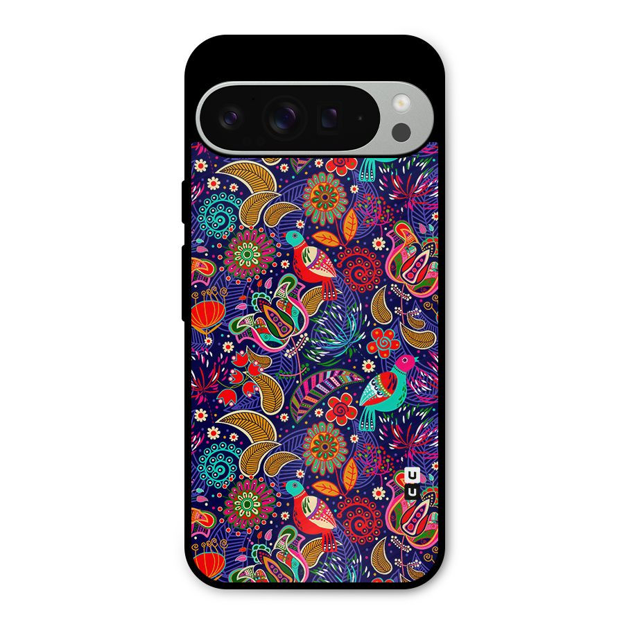 Floral Seamless Pattern Spring Flowers Metal Back Case for Google Pixel 9 Pro XL
