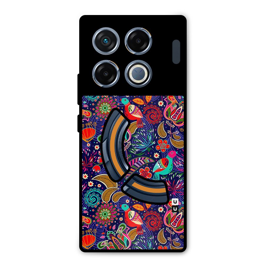 Floral Seamless Pattern Spring Flowers Metal Back Case for Infinix GT 20 Pro