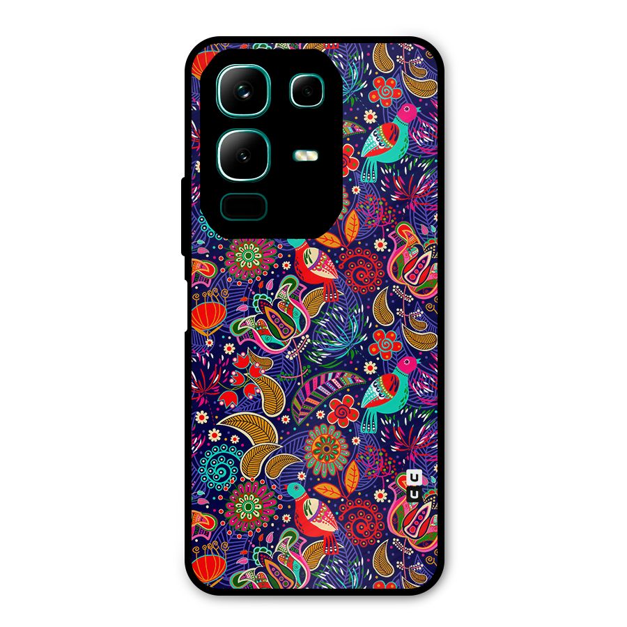 Floral Seamless Pattern Spring Flowers Metal Back Case for Infinix Note 50x
