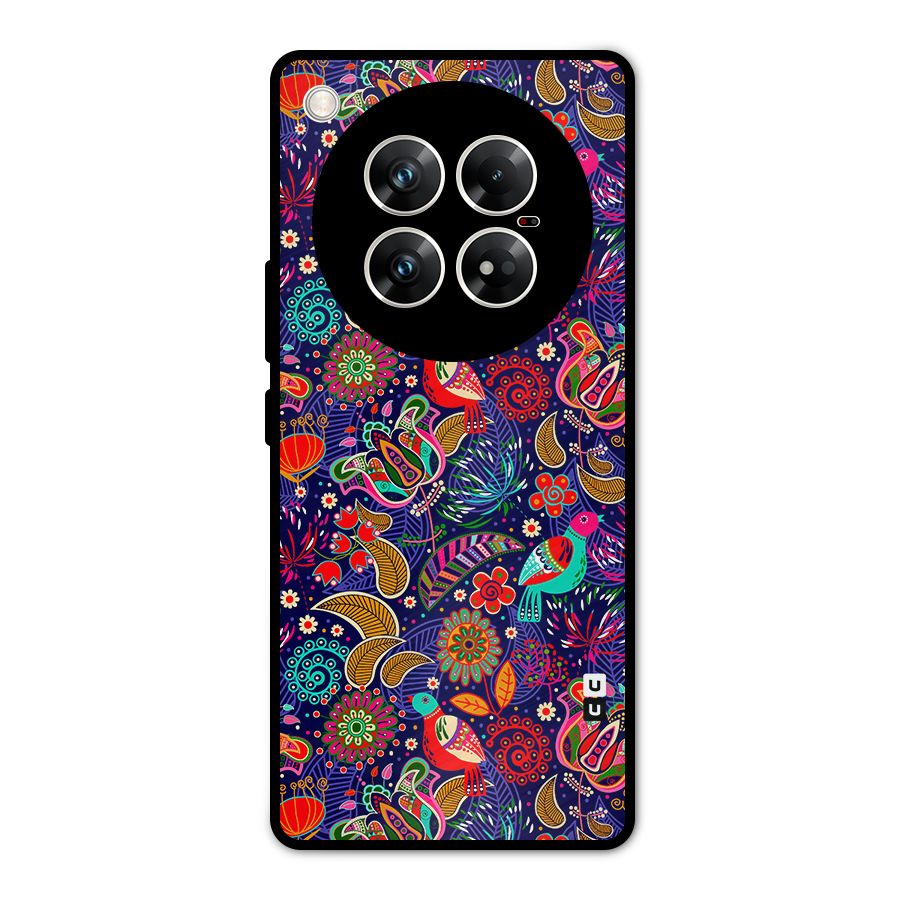 Floral Seamless Pattern Spring Flowers Metal Back Case for Infinix Zero 40 5G