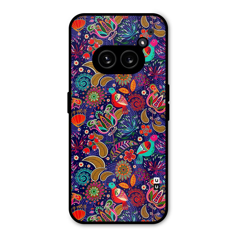 Floral Seamless Pattern Spring Flowers Metal Back Case for Nothing Phone 2a Plus