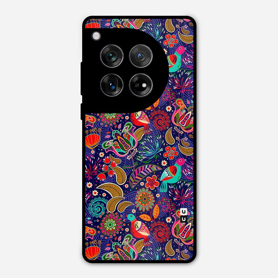 Floral Seamless Pattern Spring Flowers Metal Back Case for OnePlus 12