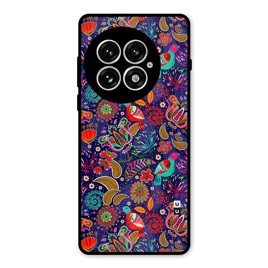 Floral Seamless Pattern Spring Flowers Metal Back Case for OnePlus 13