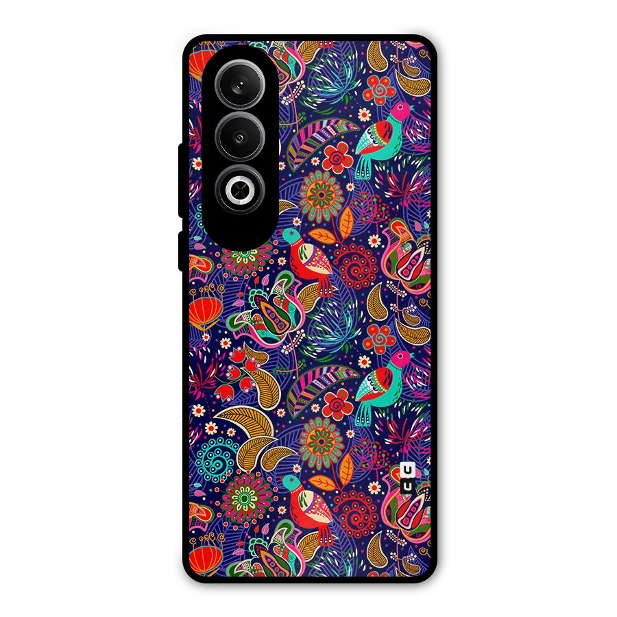 Floral Seamless Pattern Spring Flowers Metal Back Case for OnePlus Nord CE4