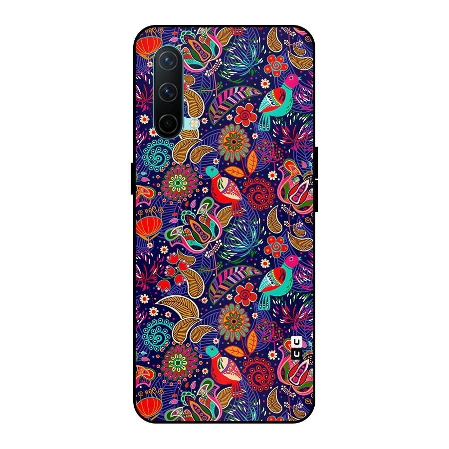 Floral Seamless Pattern Spring Flowers Metal Back Case for OnePlus Nord CE 5G