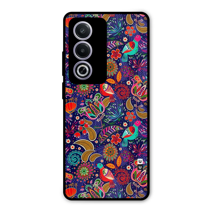 Floral Seamless Pattern Spring Flowers Metal Back Case for Oppo A3 Pro