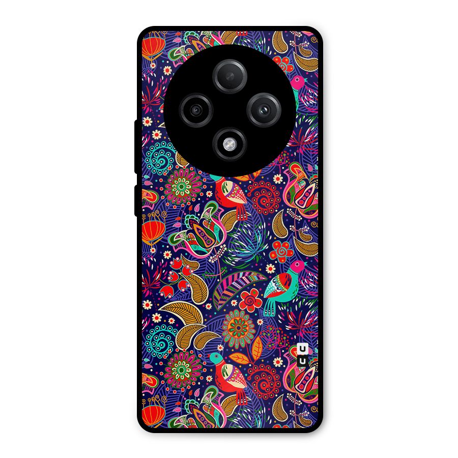 Floral Seamless Pattern Spring Flowers Metal Back Case for Oppo F27 Pro Plus