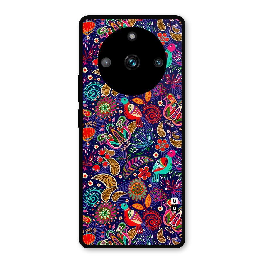 Floral Seamless Pattern Spring Flowers Metal Back Case for Realme 11 Pro Plus