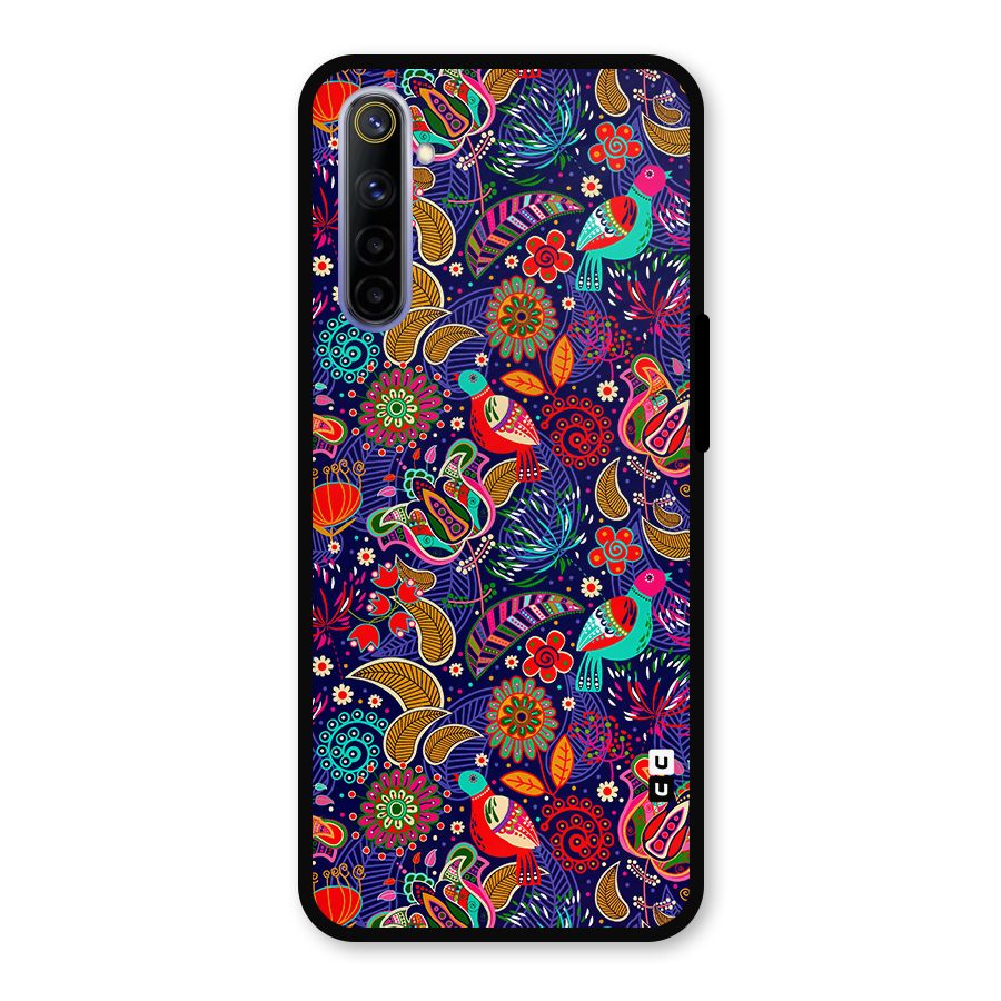 Floral Seamless Pattern Spring Flowers Metal Back Case for Realme 6i