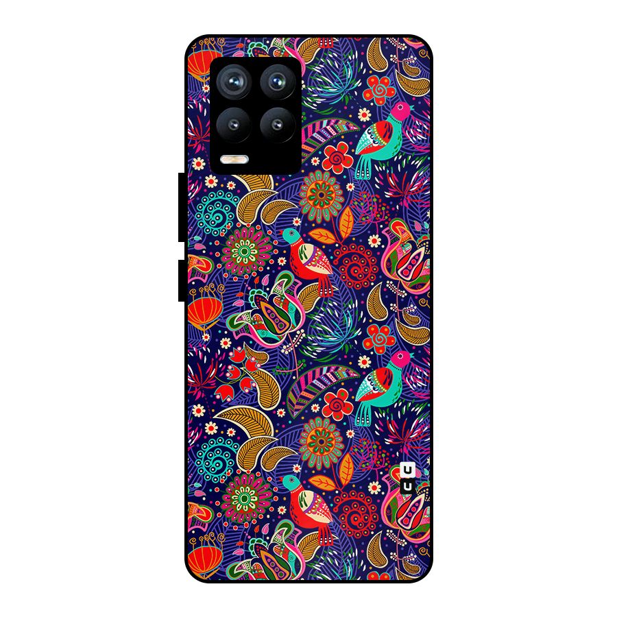 Floral Seamless Pattern Spring Flowers Metal Back Case for Realme 8 Pro