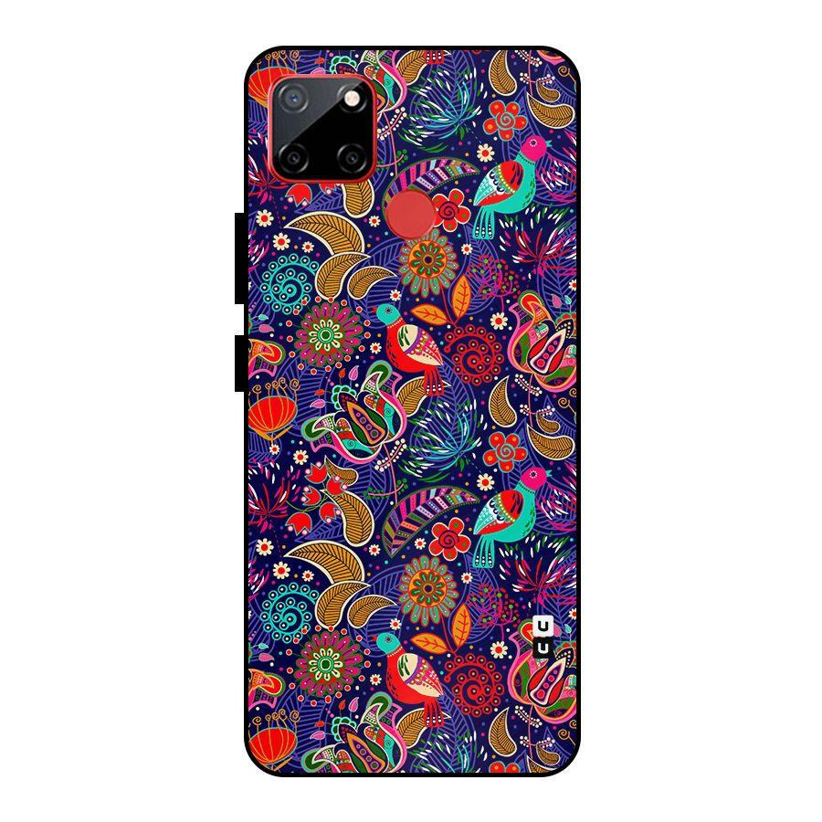 Floral Seamless Pattern Spring Flowers Metal Back Case for Realme C12