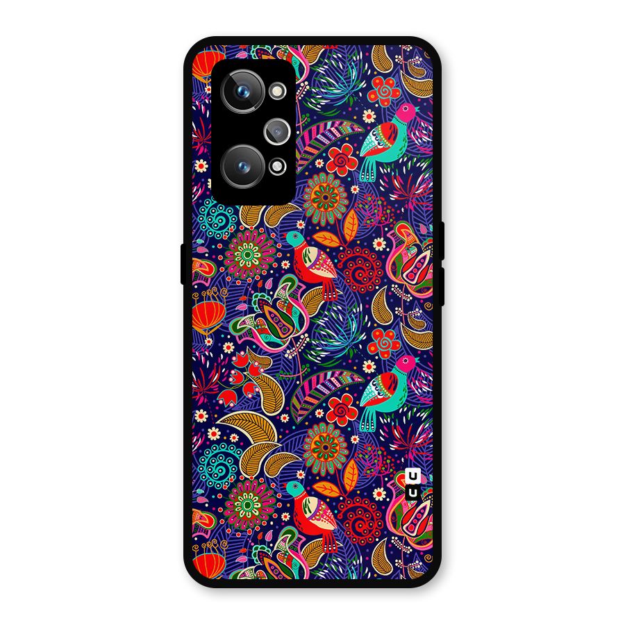 Floral Seamless Pattern Spring Flowers Metal Back Case for Realme GT Neo 3T