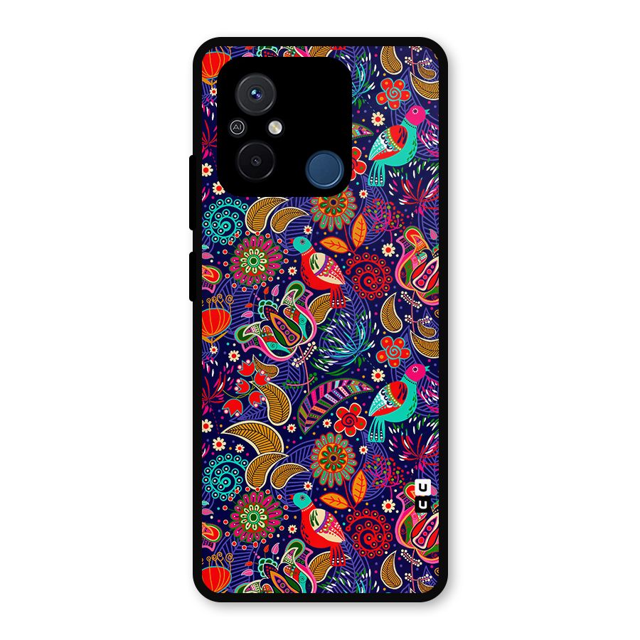 Floral Seamless Pattern Spring Flowers Metal Back Case for Redmi 12C