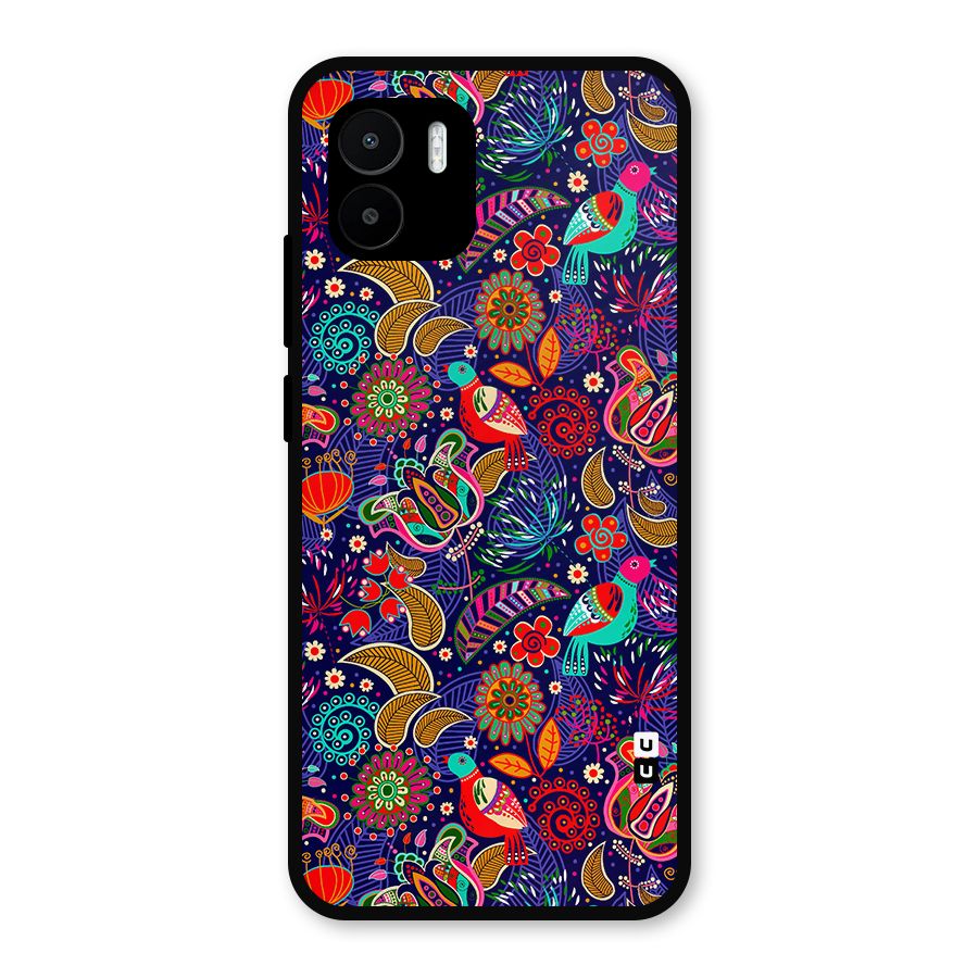 Floral Seamless Pattern Spring Flowers Metal Back Case for Redmi A2