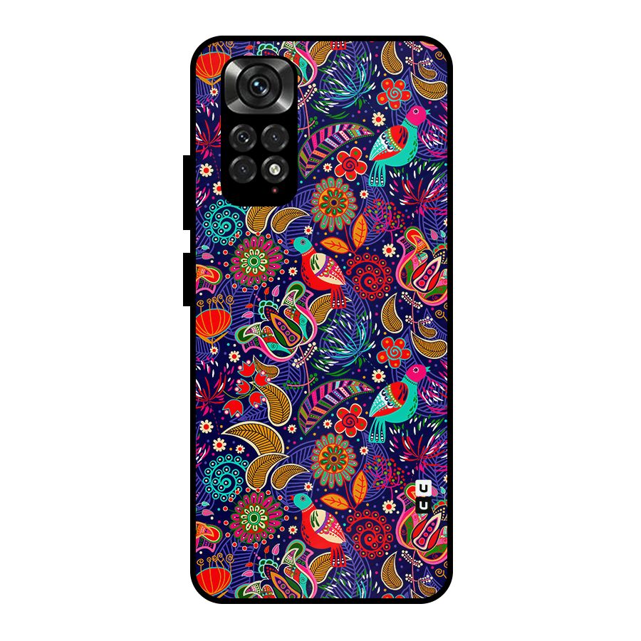 Floral Seamless Pattern Spring Flowers Metal Back Case for Redmi Note 11 Pro