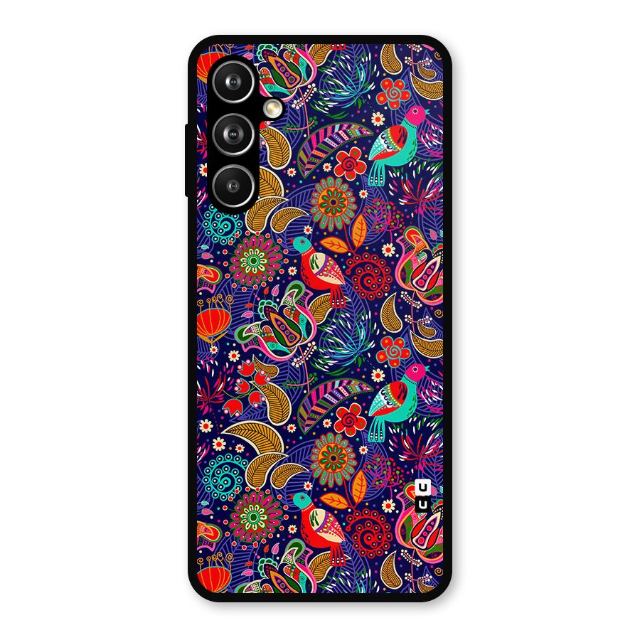 Floral Seamless Pattern Spring Flowers Metal Back Case for Samsung Galaxy M54