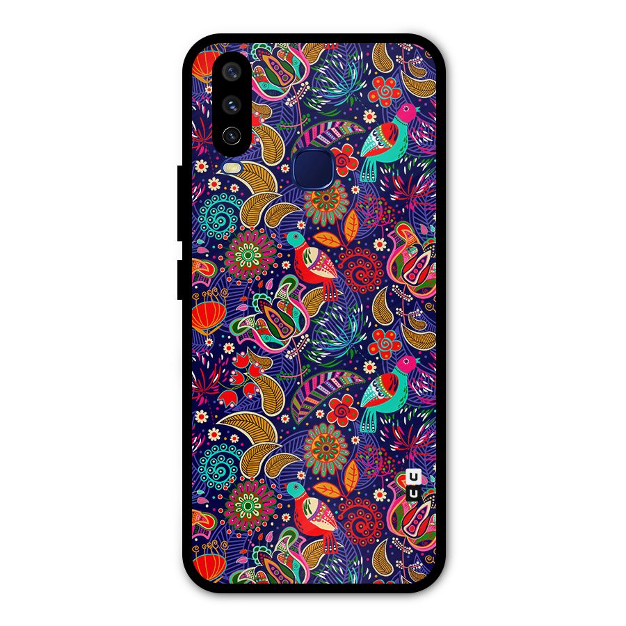 Floral Seamless Pattern Spring Flowers Metal Back Case for Vivo Y12