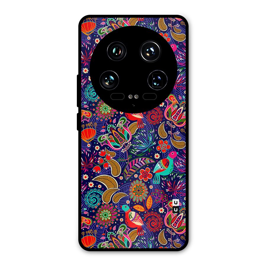 Floral Seamless Pattern Spring Flowers Metal Back Case for Xiaomi 14 Ultra