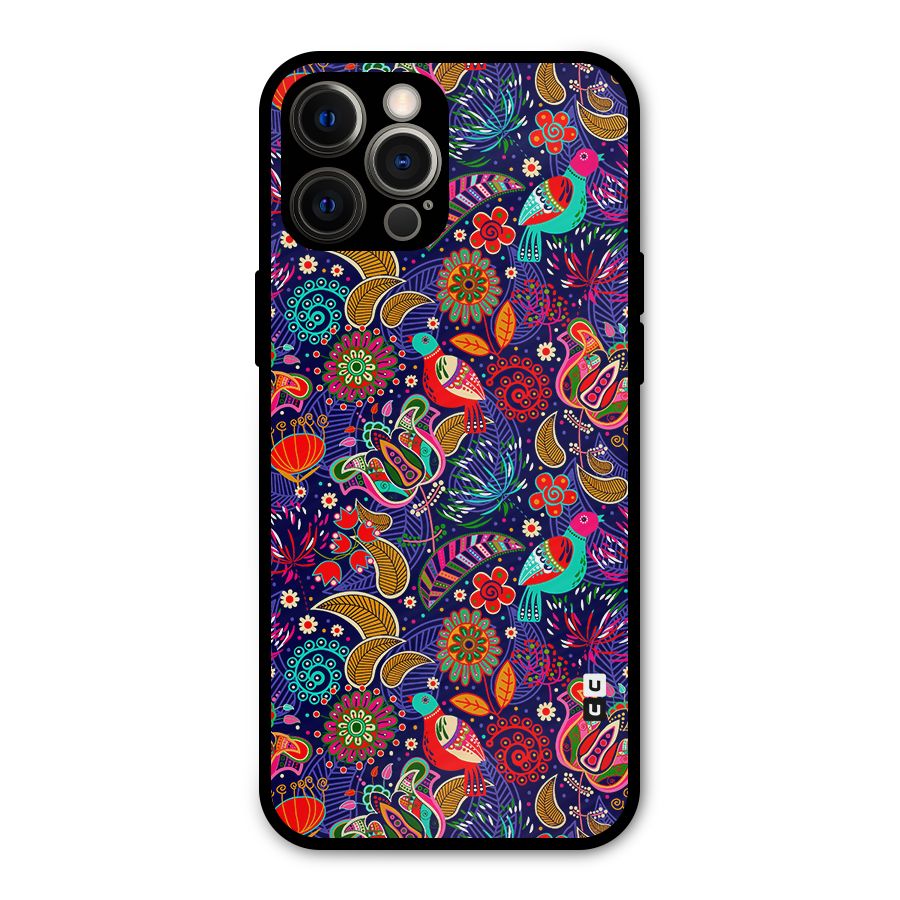 Floral Seamless Pattern Spring Flowers Metal Back Case for iPhone 12 Pro Max