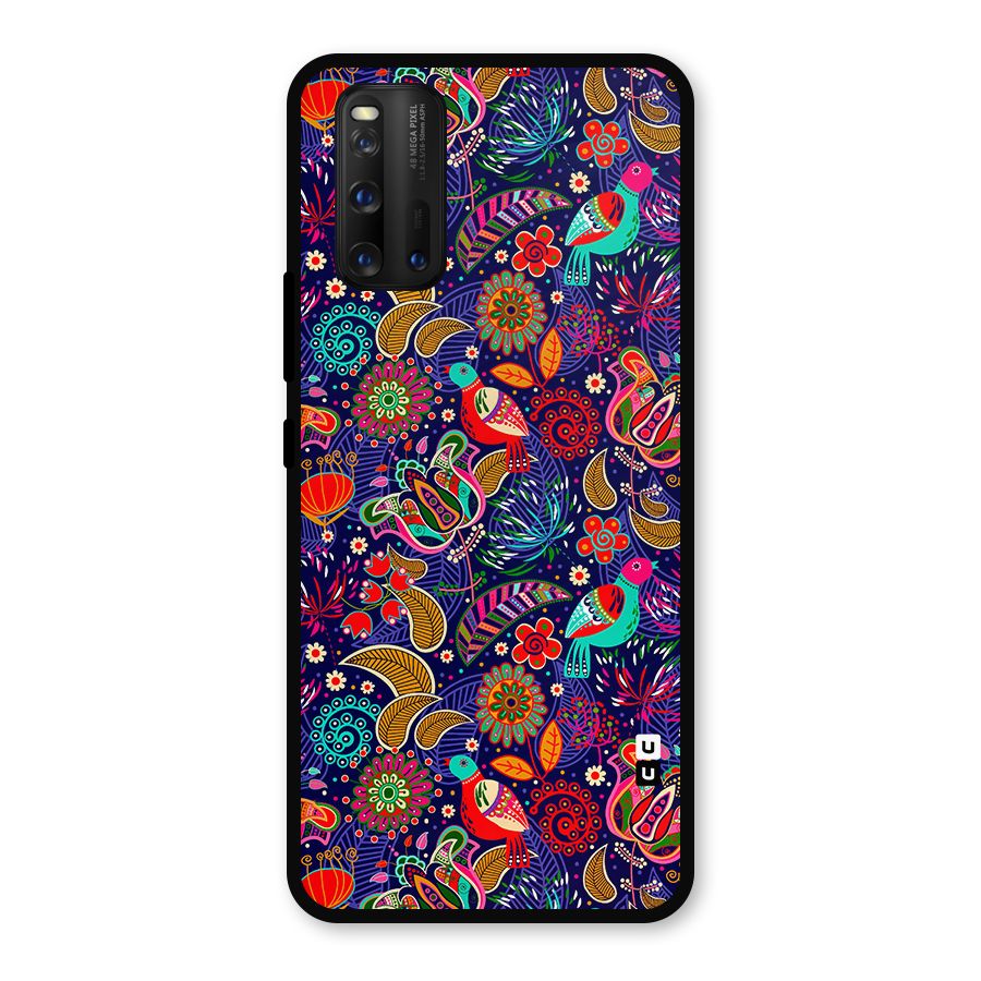Floral Seamless Pattern Spring Flowers Metal Back Case for iQOO 3