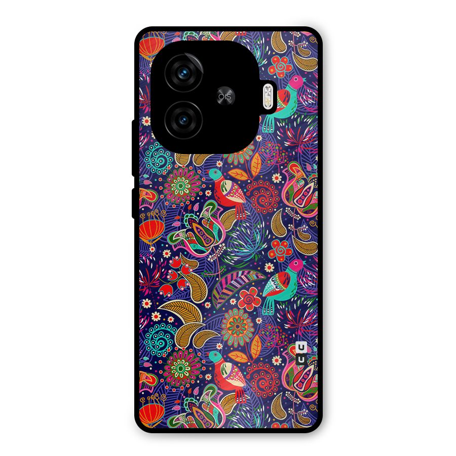 Floral Seamless Pattern Spring Flowers Metal Back Case for iQOO Neo 10R