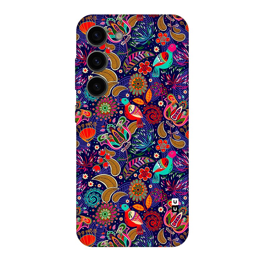 Floral Seamless Pattern Spring Flowers Original Polycarbonate Back Case for Galaxy S23