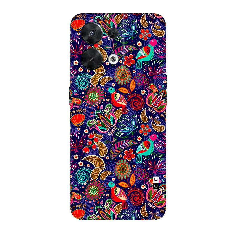 Floral Seamless Pattern Spring Flowers Original Polycarbonate Back Case for Oppo Reno8 5G