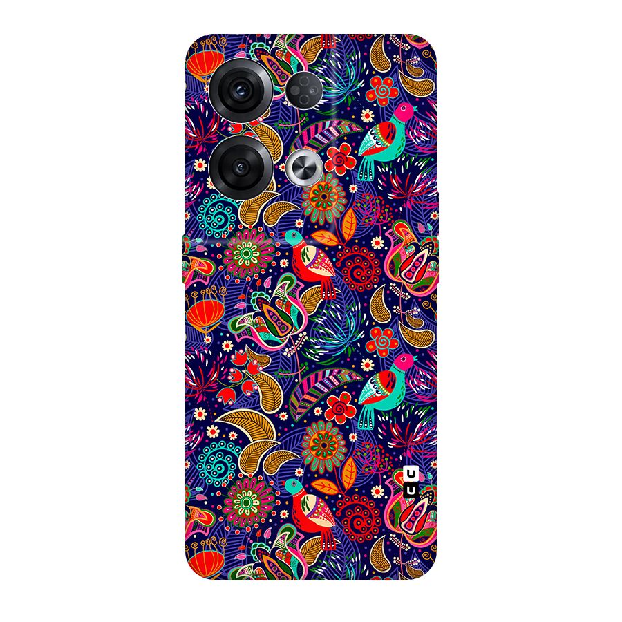Floral Seamless Pattern Spring Flowers Original Polycarbonate Back Case for Oppo Reno8 Pro 5G