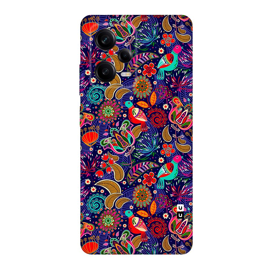 Floral Seamless Pattern Spring Flowers Original Polycarbonate Back Case for Redmi Note 12 Pro